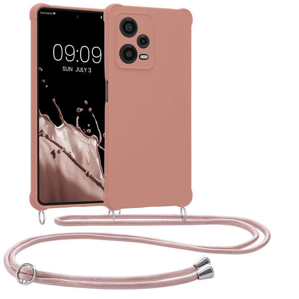 KW Xiaomi Redmi Note 12 Pro Θήκη Σιλικόνης TPU με Λουράκι - Mother Of Pearl - 60719.154