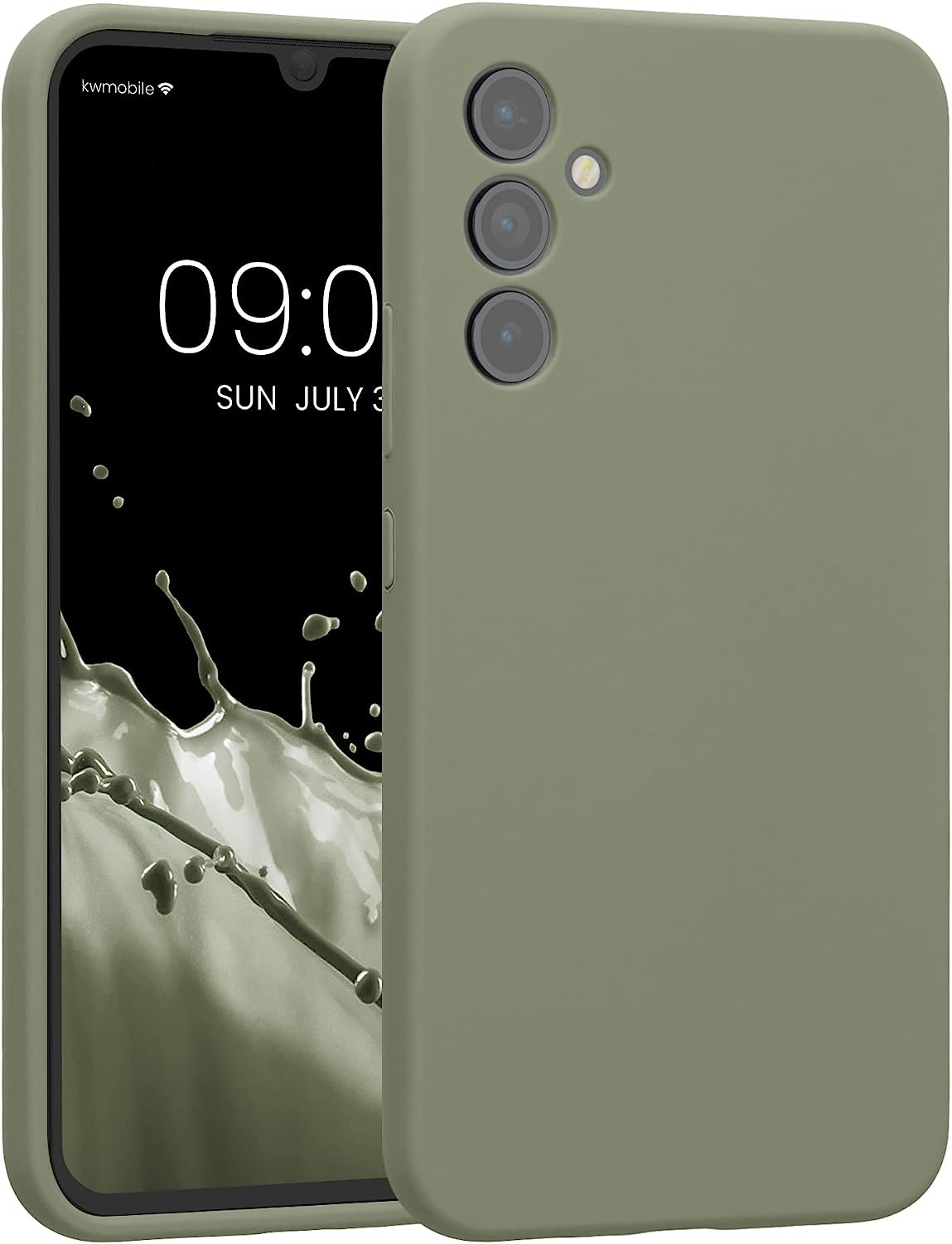 KW Samsung Galaxy A34 5G Θήκη Σιλικόνης Rubber TPU - Gray Green - 60807.172