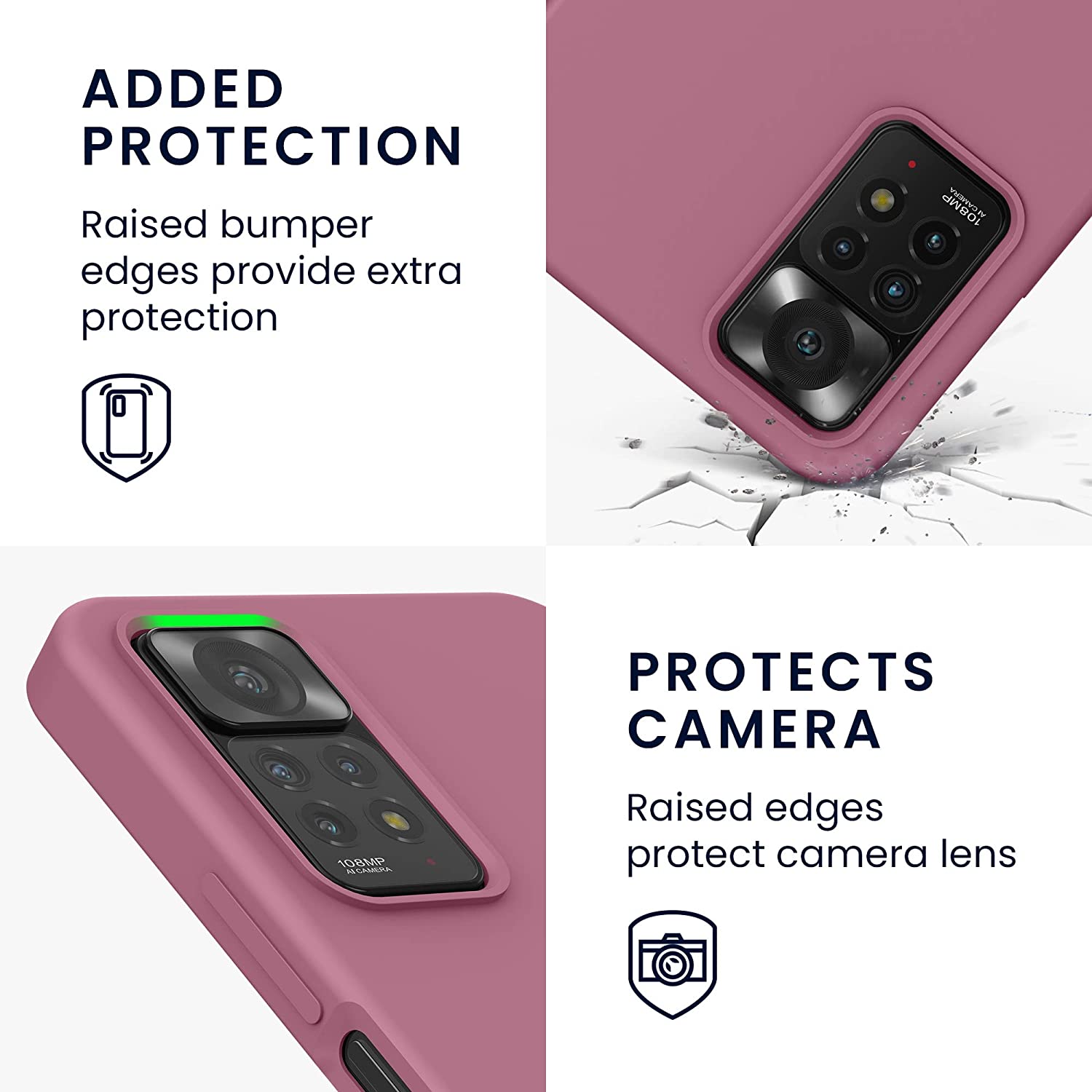 KW Xiaomi Redmi Note 11 Pro / Note 11 Pro 5G Θήκη Σιλικόνης Rubberized TPU - Deep Rusty Rose - 57373.167