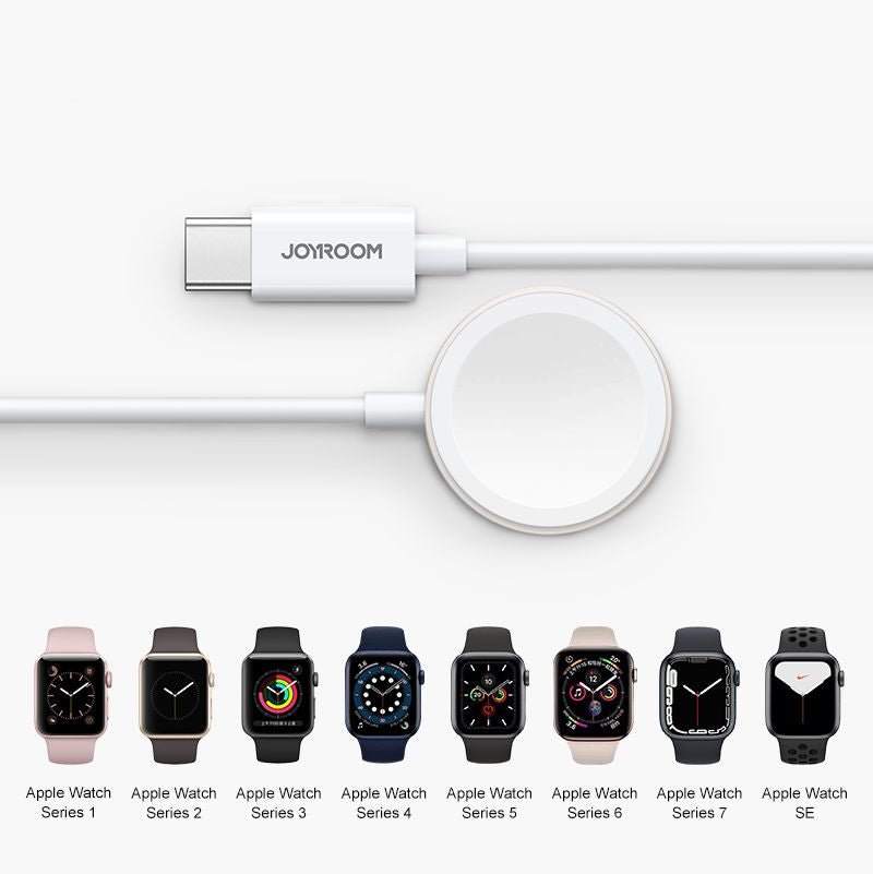 Joyroom Καλώδιο Type - C με Μαγνητική Βάση Φόρτισης για Apple Watch - 1.2m - White - S - IW004