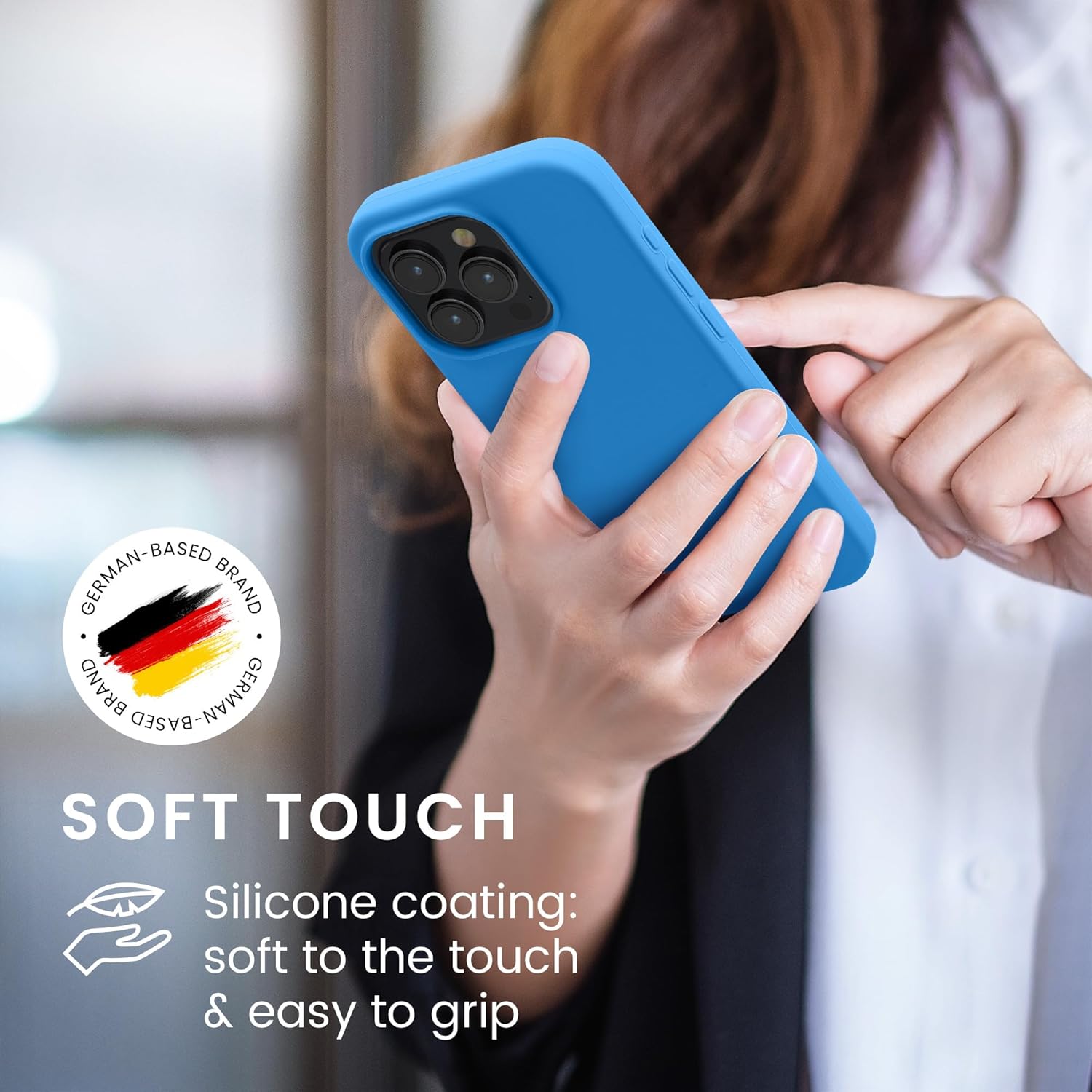 KW iPhone 15 Pro Θήκη Σιλικόνης Rubberized TPU - Sea Breeze