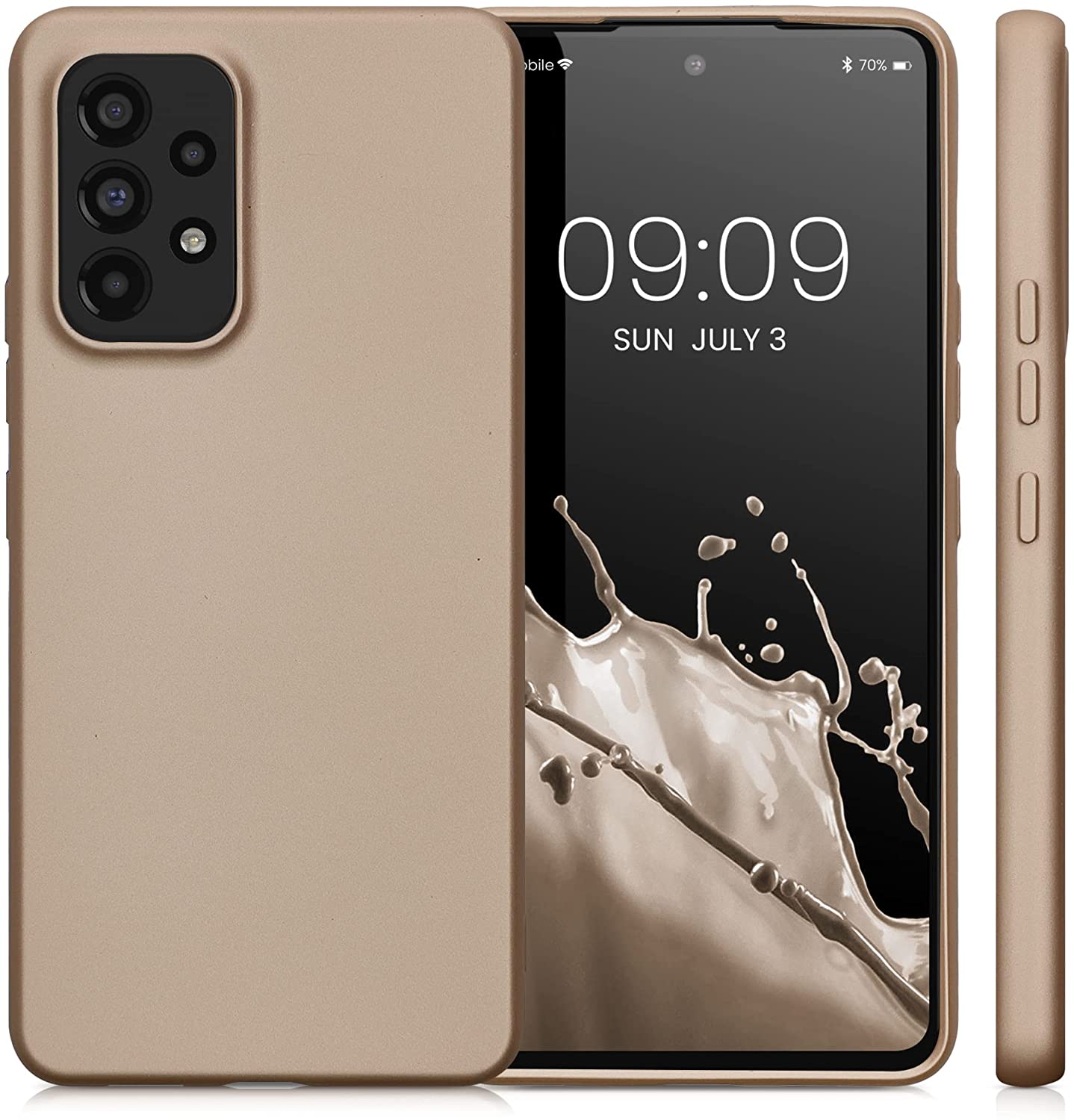 KW Samsung Galaxy A53 5G Θήκη Σιλικόνης TPU - Metallic Gold - 57958.66