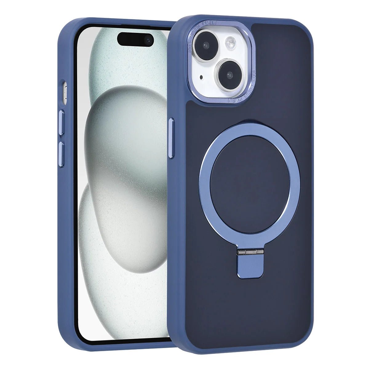 Tuniq iPhone 15 - MagSafe Σκληρή Θήκη με Δαχτυλίδι Συγκράτησης - Blue