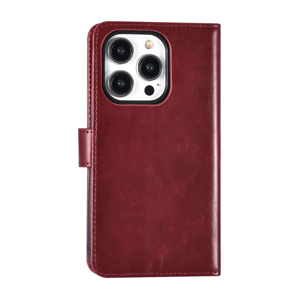 Tuniq iPhone 15 Pro - 2 σε 1 - Θήκη Πορτοφόλι από Δερματίνη με Αποσπώμενη Θήκη - Κόκκινη