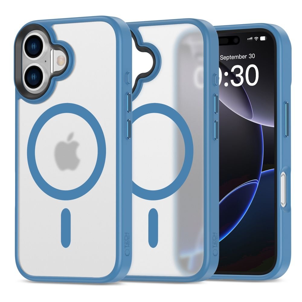 Tech - Protect iPhone 16 MagMat Σκληρή Θήκη με Πλαίσιο Σιλικόνης και MagSafe - Matte Ultramarine