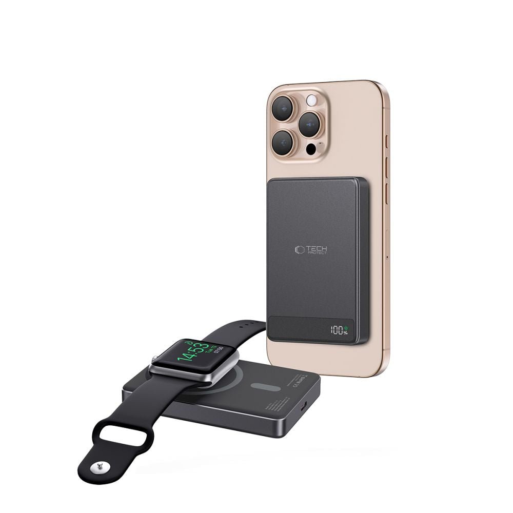 Tech - Protect PB33 Lifemag MagSafe PowerBank Μαγνητικό PowerBank Κινητού 5000 mAh - Black