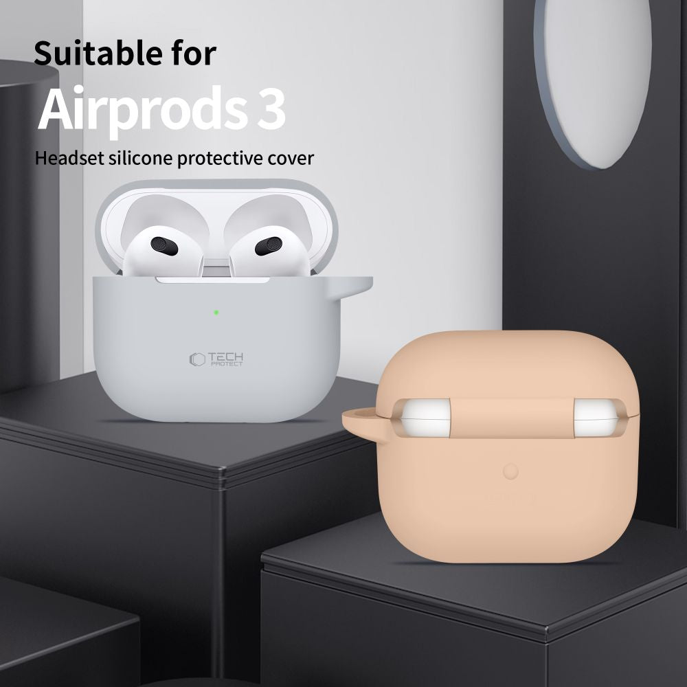 Tech - Protect AirPods 3 Θήκη Σιλικόνης - Silicone Hook - Crayon Grey