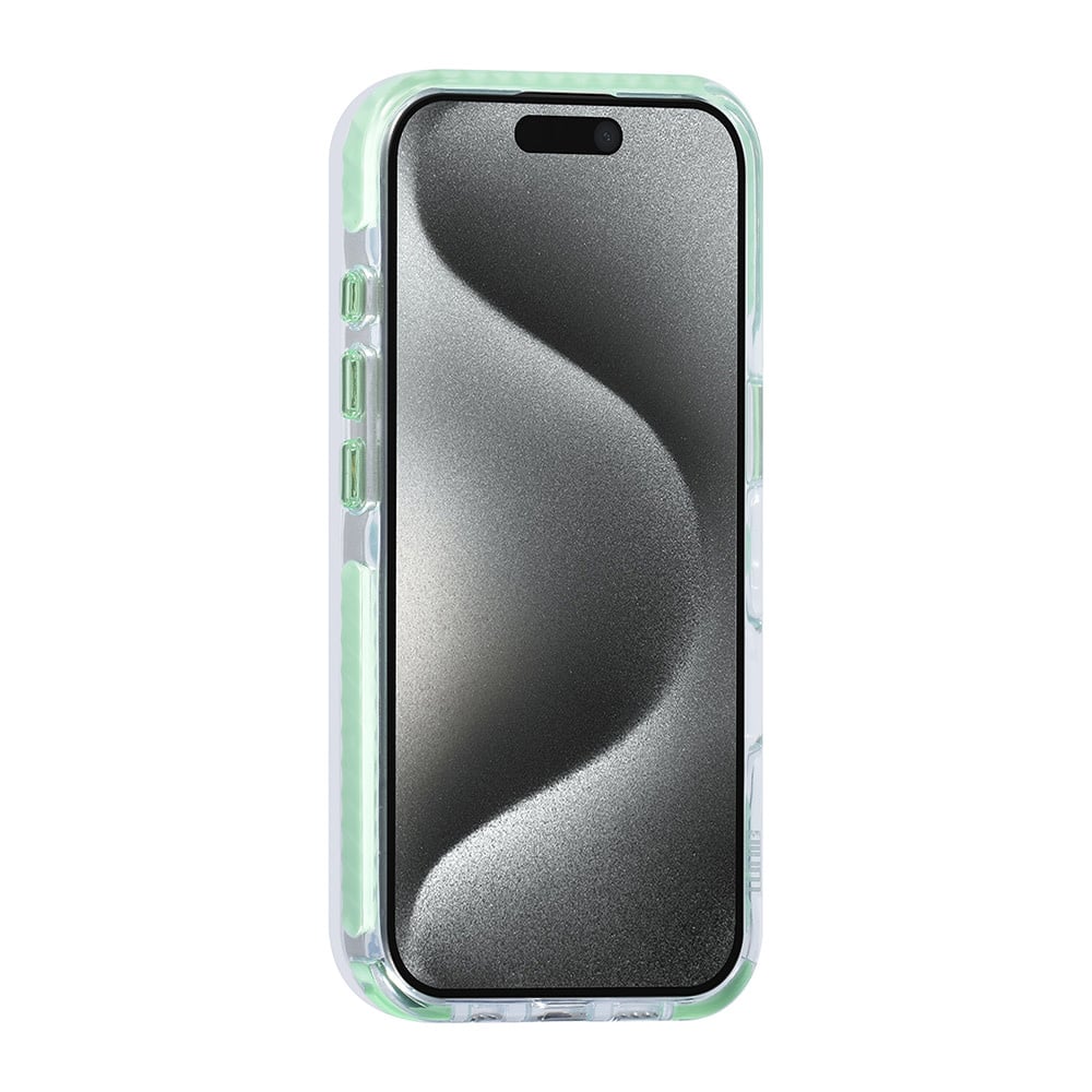 Tuniq iPhone 16 Pro - MagSafe Σκληρή Θήκη με Πλαίσιο Σιλικόνης και Λουράκι - Διάφανη / Green