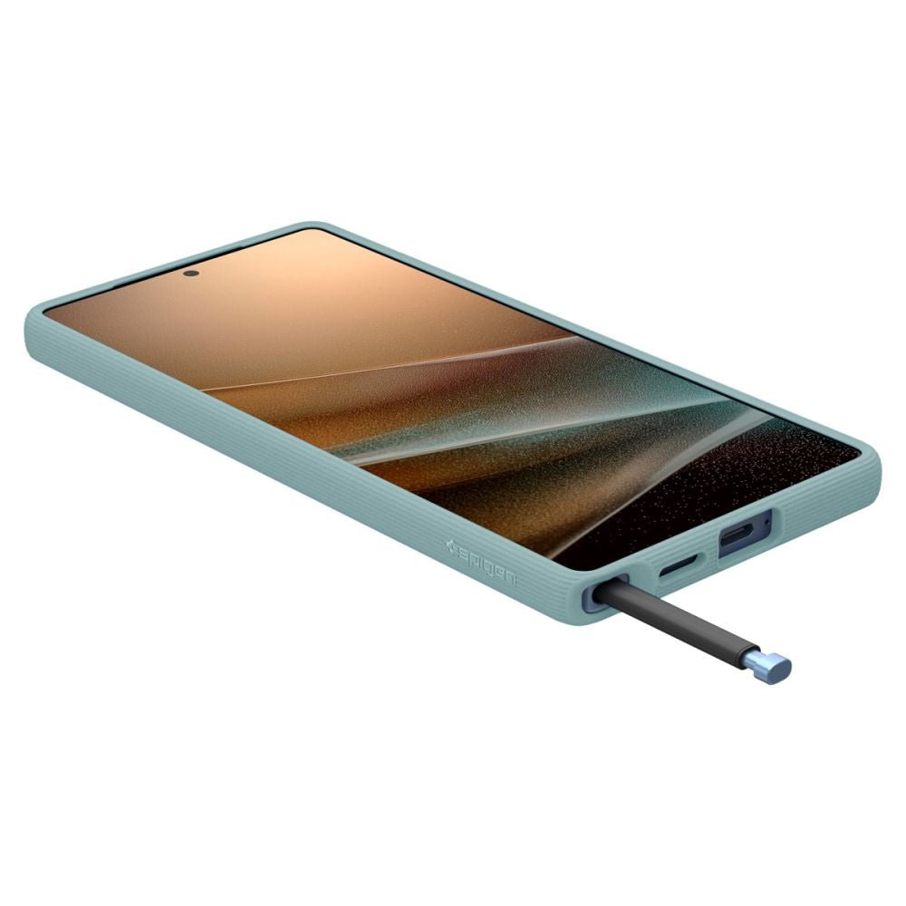 Spigen Samsung Galaxy S25 Ultra - Parallax Mag Θήκη Σιλικόνης με Σκληρό Πλαίσιο και MagSafe - Sage Green