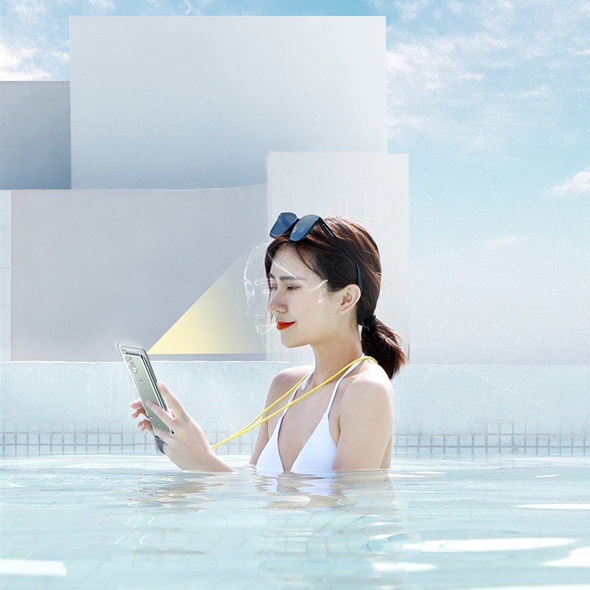 Baseus Let's Go Slip Cover Universal Αδιάβροχη Θήκη για Smartphones 7.2'' - Pink - ACFSD - D24