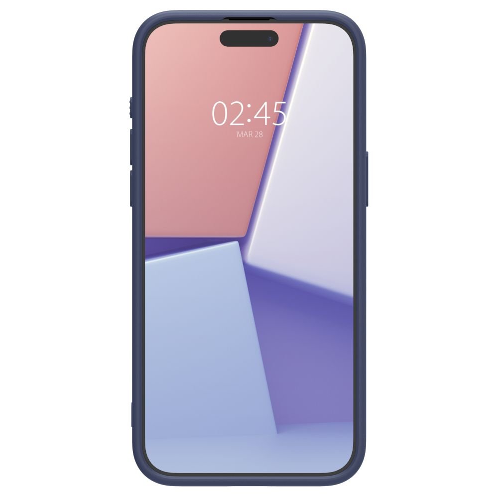 Spigen Cyrill iPhone 15 Pro Kajuk Mag Θήκη με Επένδυση Συνθετικού Δέρματος και MagSafe - Navy Blue