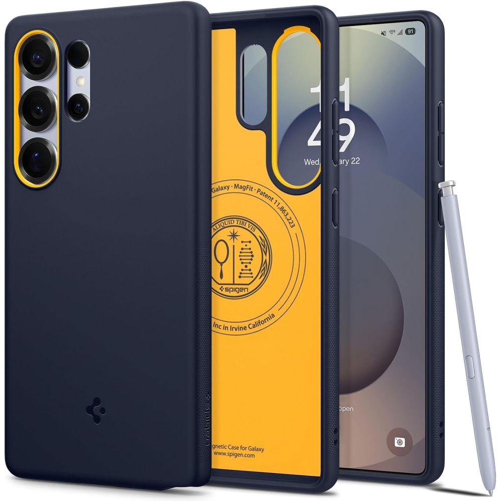 Spigen Samsung Galaxy S25 Ultra - Nano Pop Mag Θήκη Σιλικόνης με MagSafe - Blueberry Navy