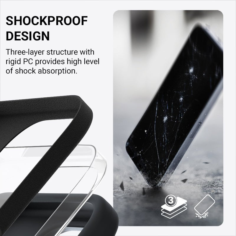 Crong iPhone 15 Plus Color Cover Magnetic - Θήκη Σιλικόνης με MagSafe - Black