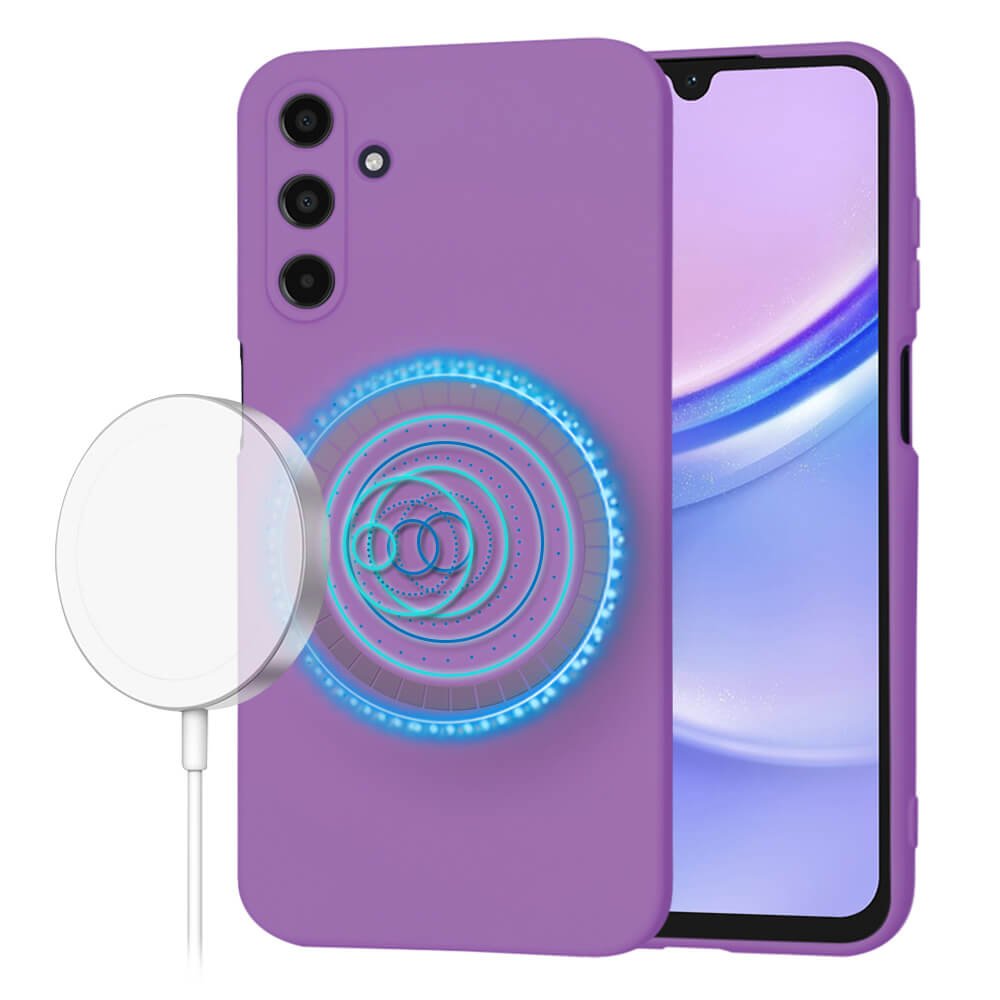 Techsuit Samsung Galaxy A15 4G / A15 5G SoftFlex MagSafe Θήκη Σιλικόνης - Purple