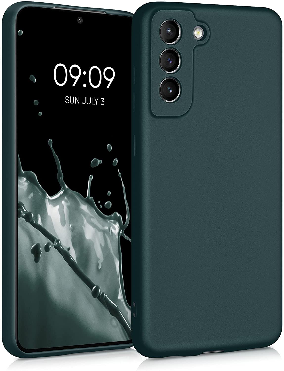 KW Samsung Galaxy S21 FE Θήκη Σιλικόνης - Metallic Petrol - 55485.14