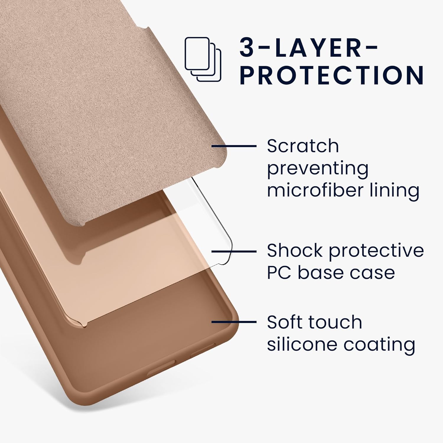 KW Samsung Galaxy A55 5G Θήκη Σιλικόνης Rubberized TPU - Cappuccino