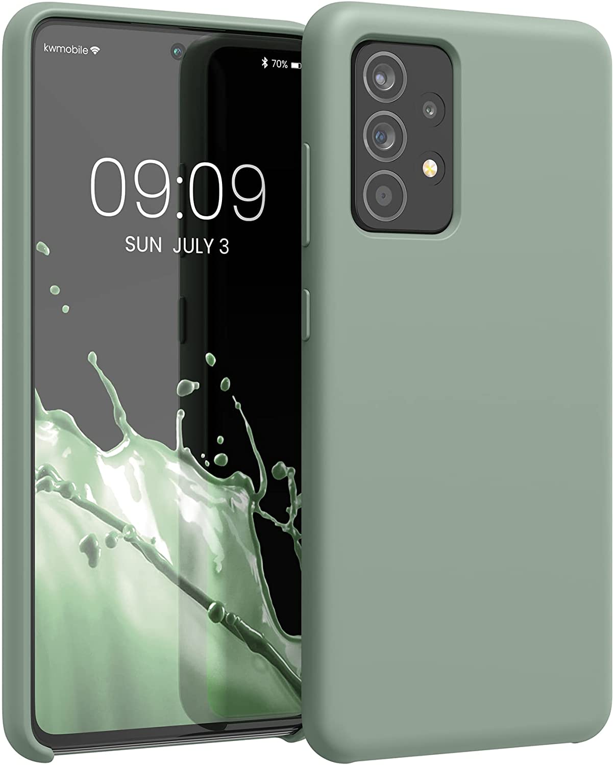 KW Samsung Galaxy A52 / A52 5G / A52s 5G Θήκη Σιλικόνης Rubber TPU - Grey Green - 54347.172
