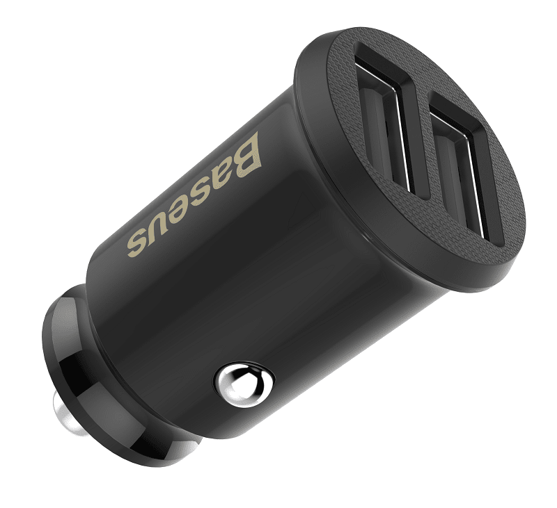 Baseus Grain Car Charger - Φορτιστής Αυτοκινήτου 3.1A 2xUSB Ports - Black - CCALL - ML01