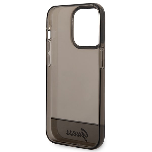 Guess iPhone 14 Pro Max Translucent Σκληρή Θήκη με Πλαίσιο Σιλικόνης - Black / Ημιδιάφανη - GUHCP14XHGCOK