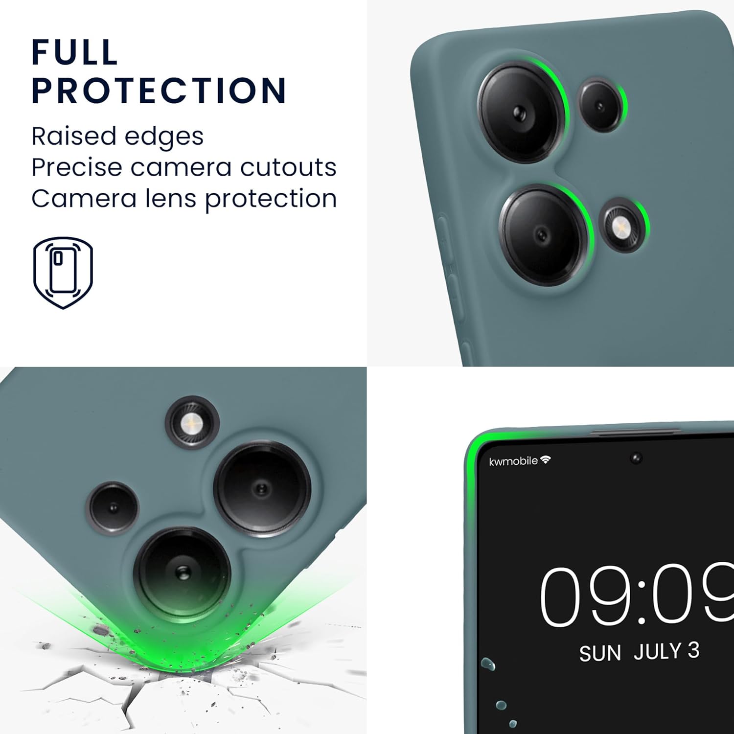 KW Xiaomi Redmi Note 13 Pro 4G Θήκη Σιλικόνης TPU - Arctic Night