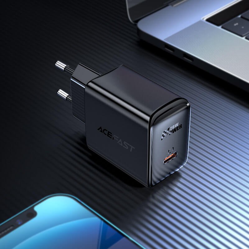 Acefast A1 20W Οικιακός Φορτιστής Γρήγορης Φόρτισης USB Type C - Black