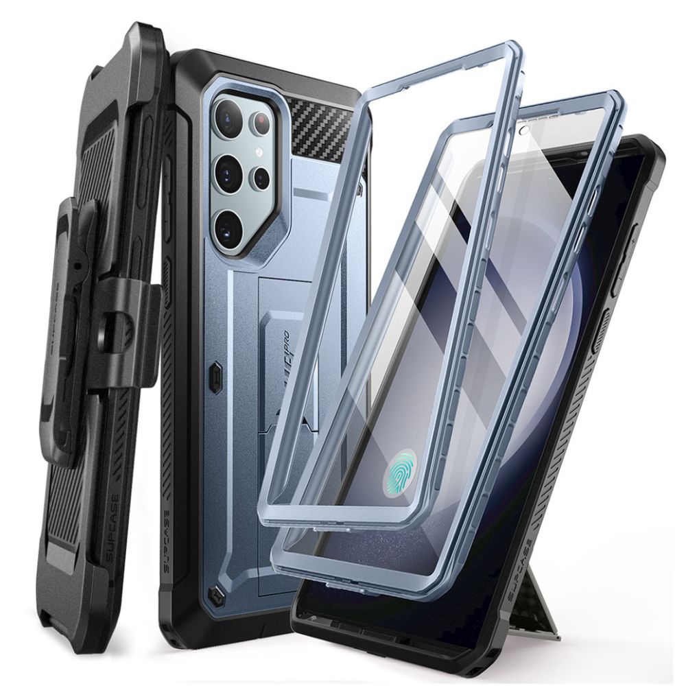Supcase Samsung Galaxy S24 Ultra Unicorn Beetle Pro 2 Σκληρή Θήκη με Προστασία Οθόνης και Stand - Blue