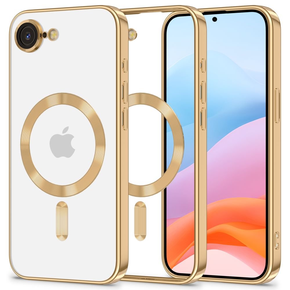 Tech - Protect iPhone 16e MagFlex Θήκη Σιλικόνης TPU με MagSafe - Διάφανη / Shiny Gold