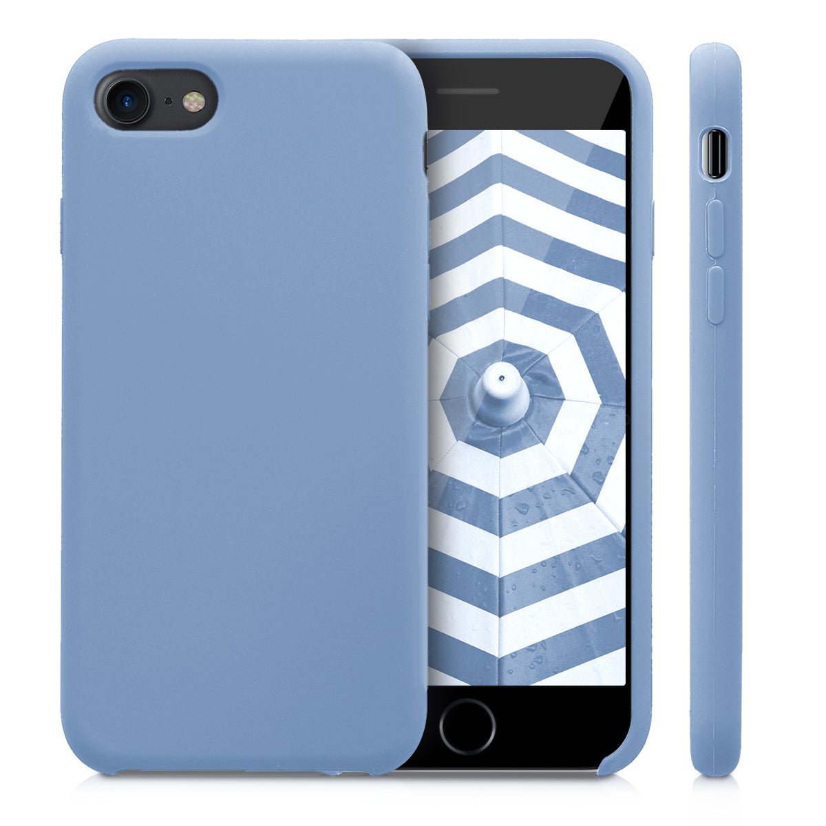 KW iPhone SE 2022 / SE 2020 / 7 / 8 Θήκη Σιλικόνης Rubber TPU - Light Blue Matte - 40225.58