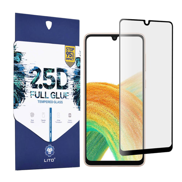 Lito Samsung Galaxy A33 5G 0.33mm 2.5D 9H Full Screen Αντιχαρακτικό Γυαλί Οθόνης - Black