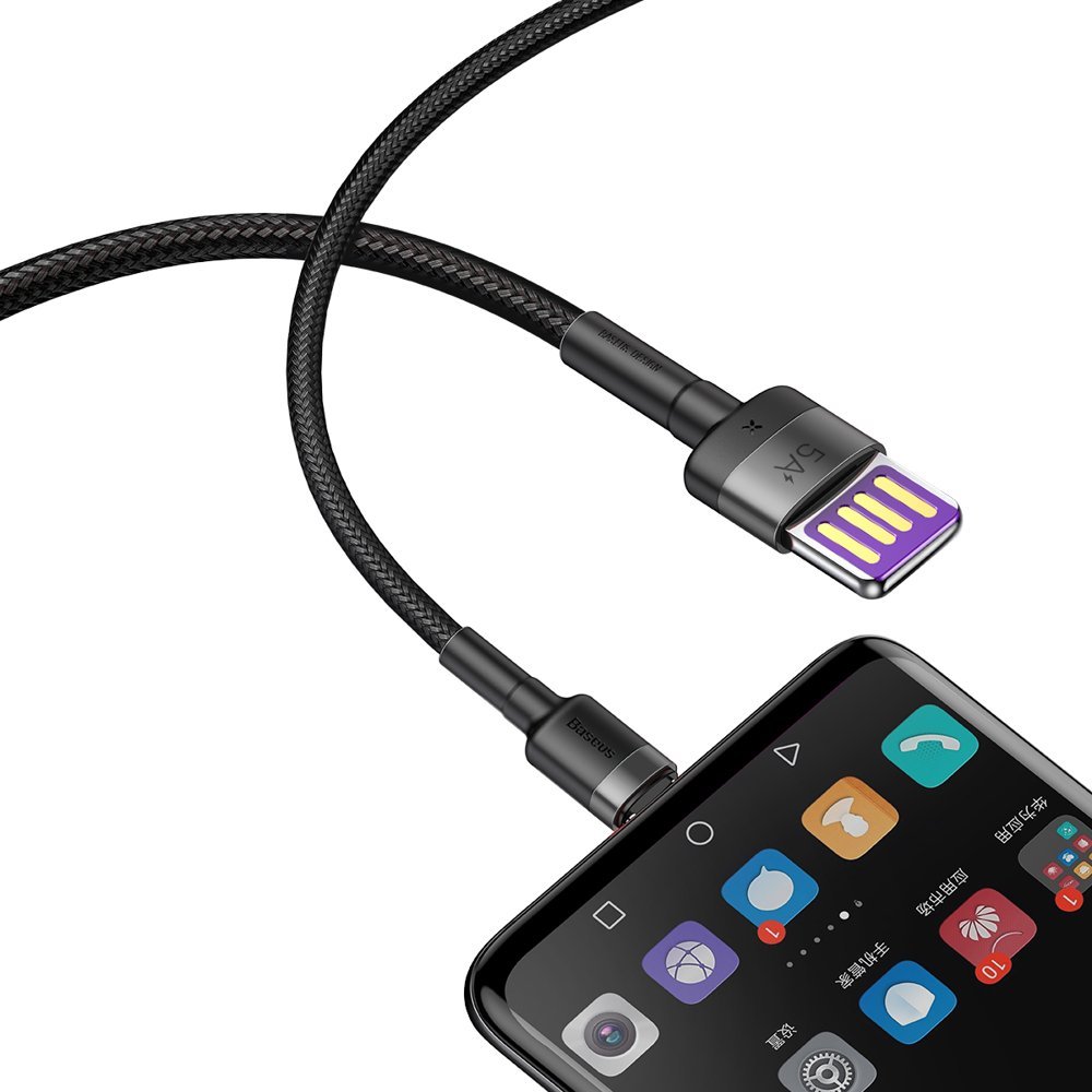 Baseus Cafule HW Cable Type - C 40W - Καλώδιο Γρήγορης Φόρτισης Type - C 1M - Black / Grey - CATKLF - PG1