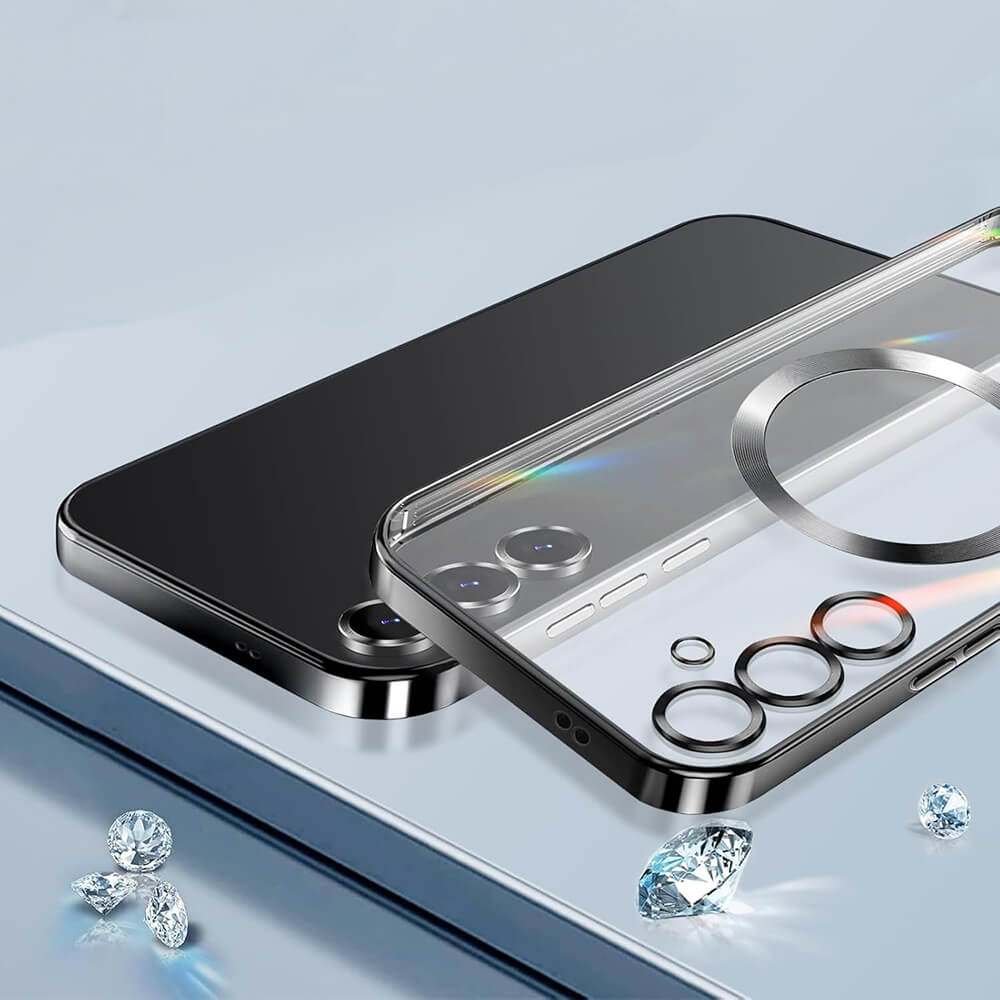 Techsuit Samsung Galaxy S25 - Luxury Crystal MagSafe - Θήκη Σιλικόνης - Deep Blue