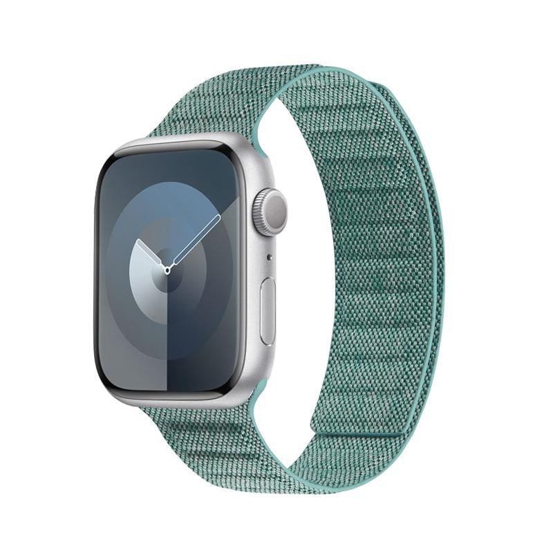 Crong Λουράκι Apple Watch 2/3/4/5/6/7/8/9/10/11 - SE (1/2/3) - 38/40/41/42mm από Νάιλον - Melange - Turquoise Melange