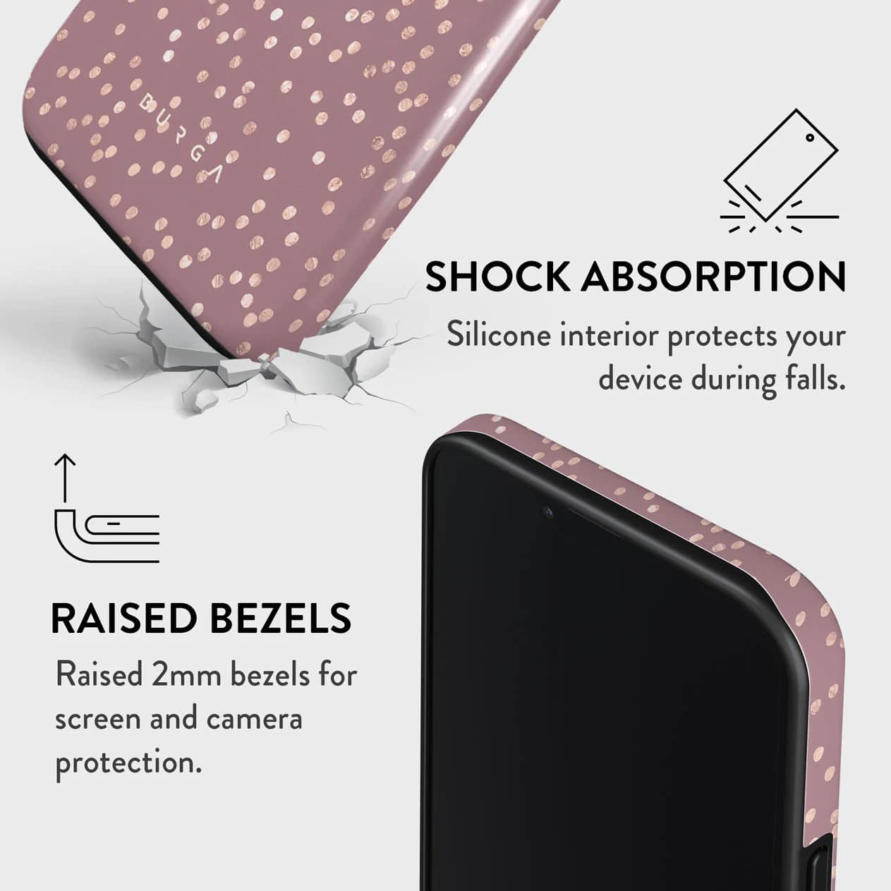 Burga iPhone 14 Pro Fashion Tough Σκληρή Θήκη - Hot Cocoa
