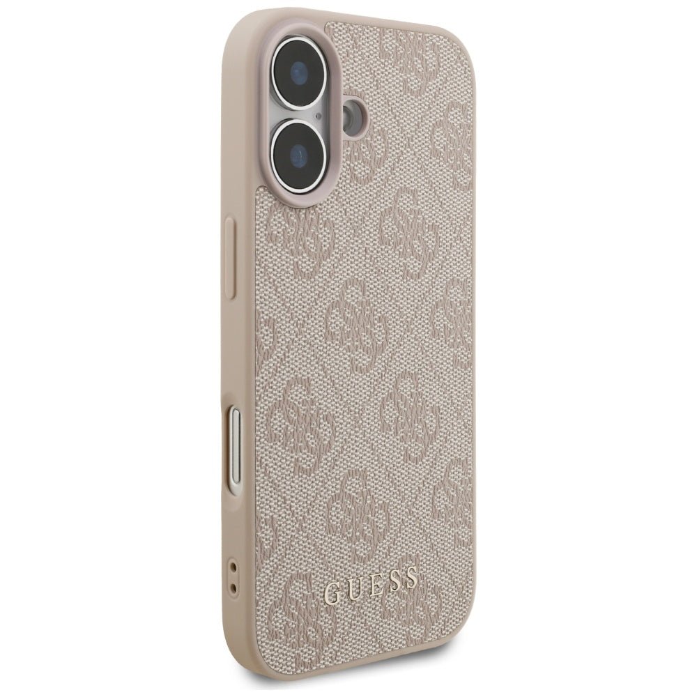 Guess iPhone 17 - 4G Classic - Σκληρή Θήκη με Πλαίσιο Σιλικόνης και Επένδυση Συνθετικού Δέρματος - Pink - GUHCP17SG4GFPI