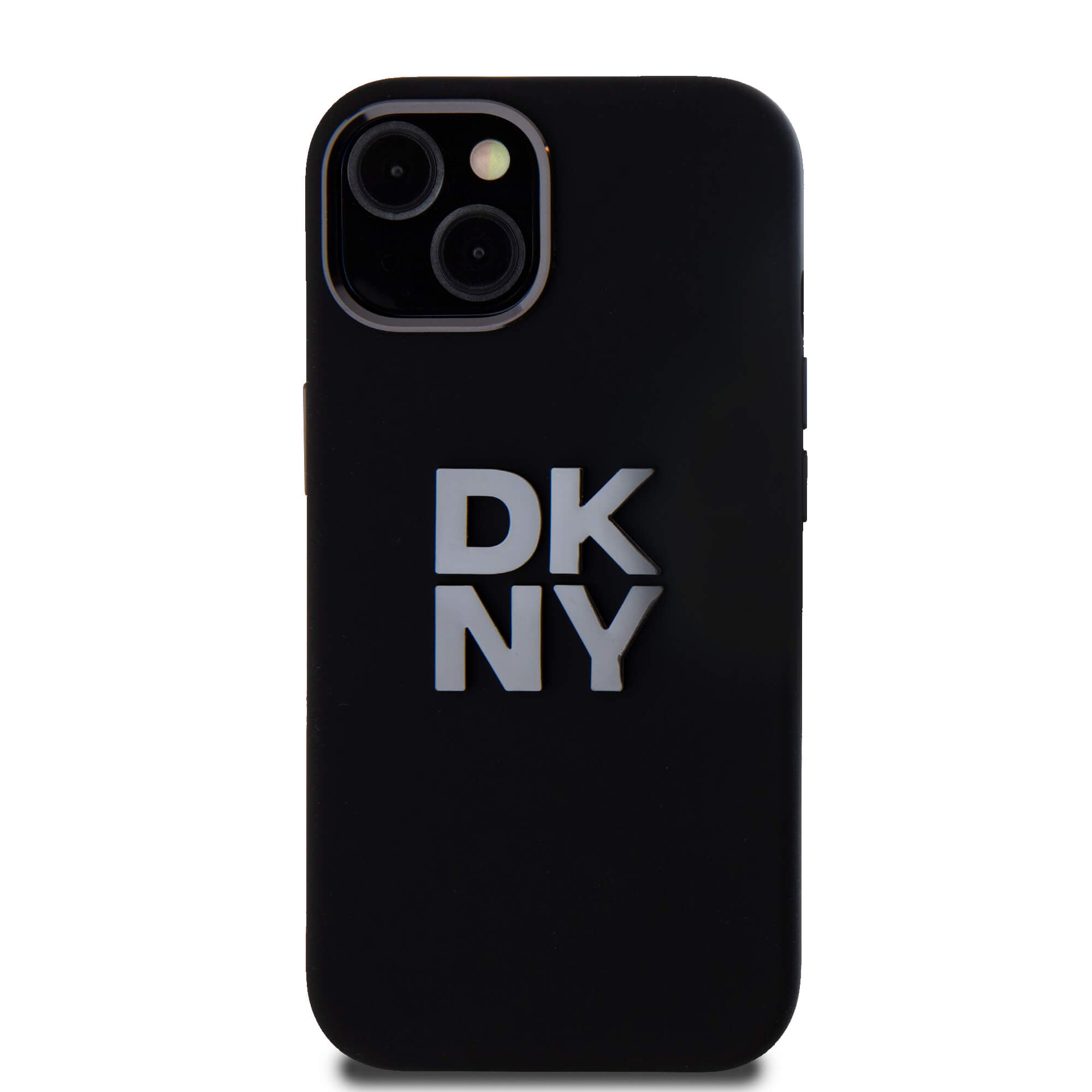 DKNY iPhone 15 / 14 / 13 - Liquid Silicone Metal Logo - Σκληρή Θήκη με Πλαίσιο Σιλικόνης - Black