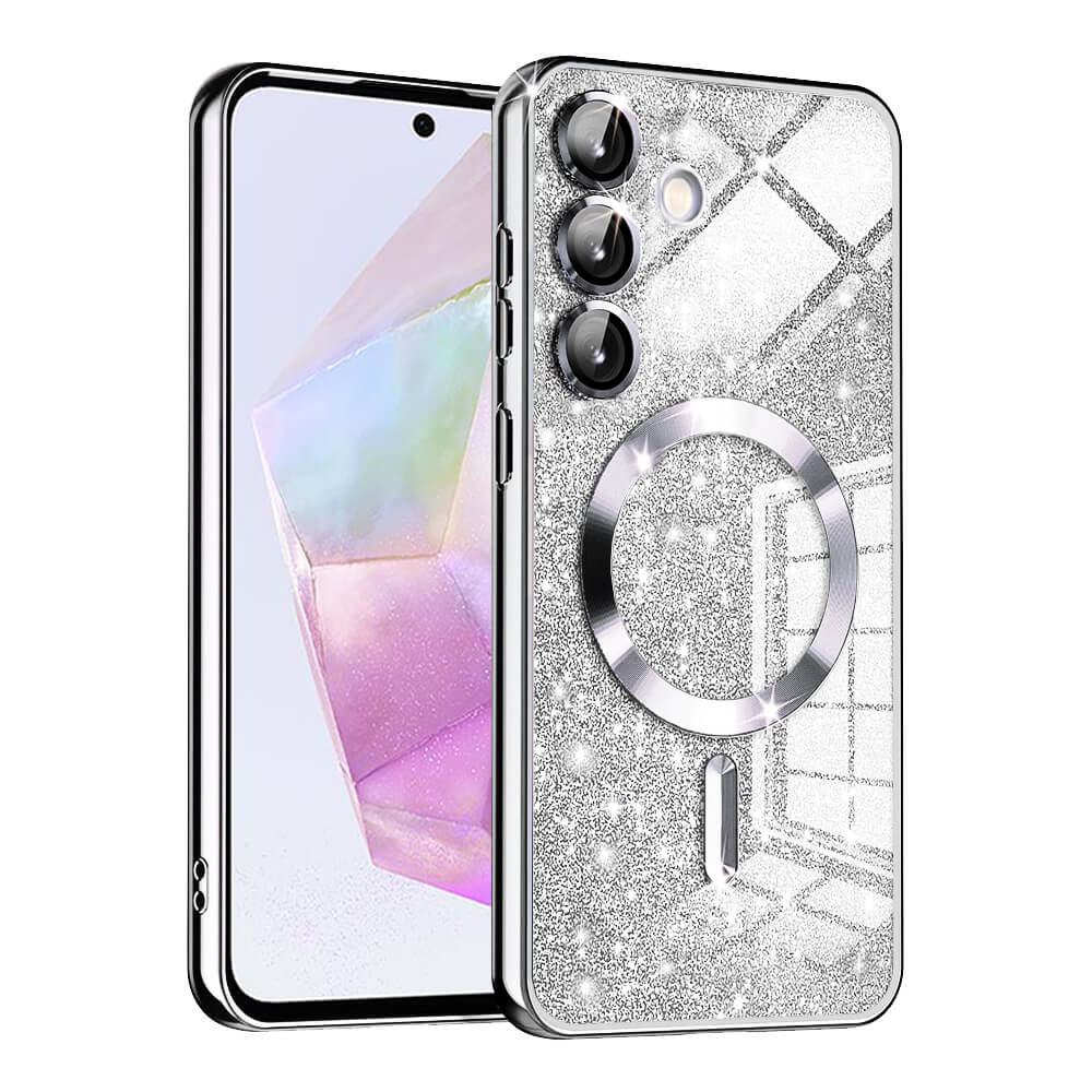 Techsuit Samsung Galaxy A35 5G - Luxury Glitter MagSafe - Θήκη Σιλικόνης - Silver