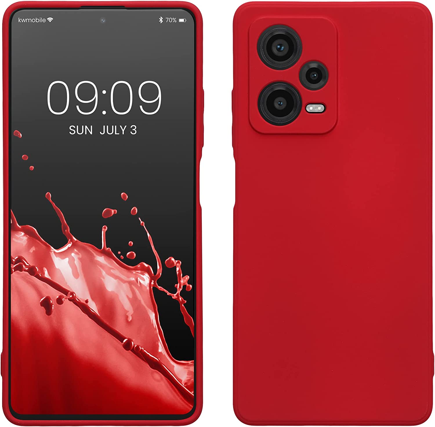 KW Xiaomi Redmi Note 12 Pro+ Θήκη Σιλικόνης Rubberized TPU - Sweet Cherry - 60734.229