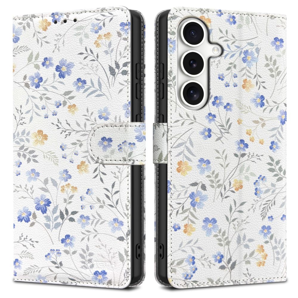 Tech - Protect Samsung Galaxy S25 Θήκη Πορτοφόλι Stand από Δερματίνη - Spring Flowers