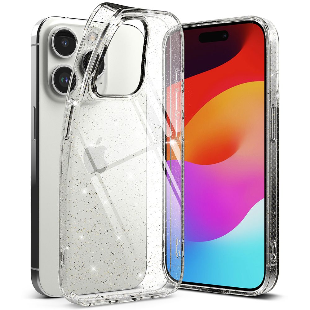 Ringke iPhone 15 Pro Max Air Ultra Thin TPU Case Λεπτή Θήκη Σιλικόνης - Glitter - Διάφανη