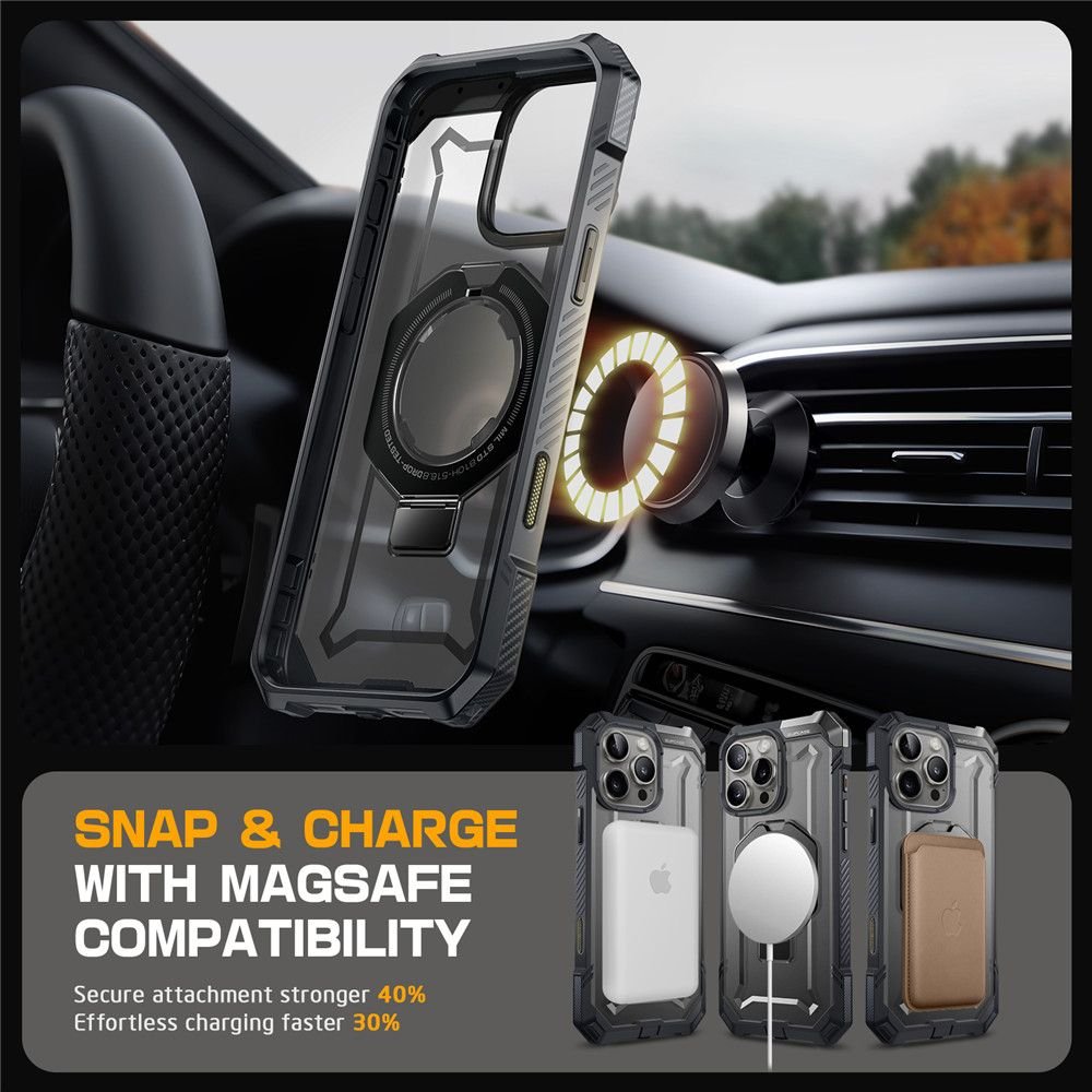 Supcase iPhone 16 Pro Max UB Grip Mag Σκληρή Θήκη με MagSafe και Stand - Grey