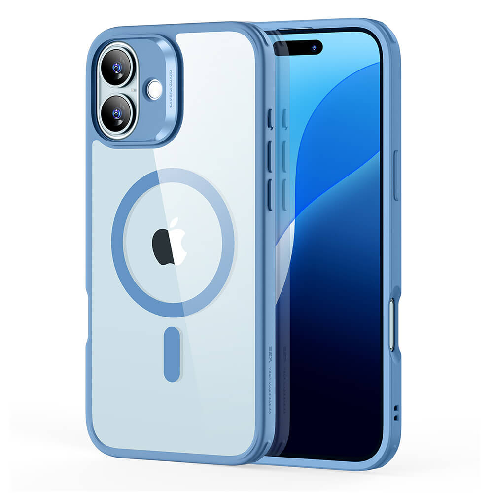 ESR iPhone 16 Classic Hybrid Halolock Σκληρή Θήκη με Πλαίσιο Σιλικόνης και MagSafe - Clear Blue