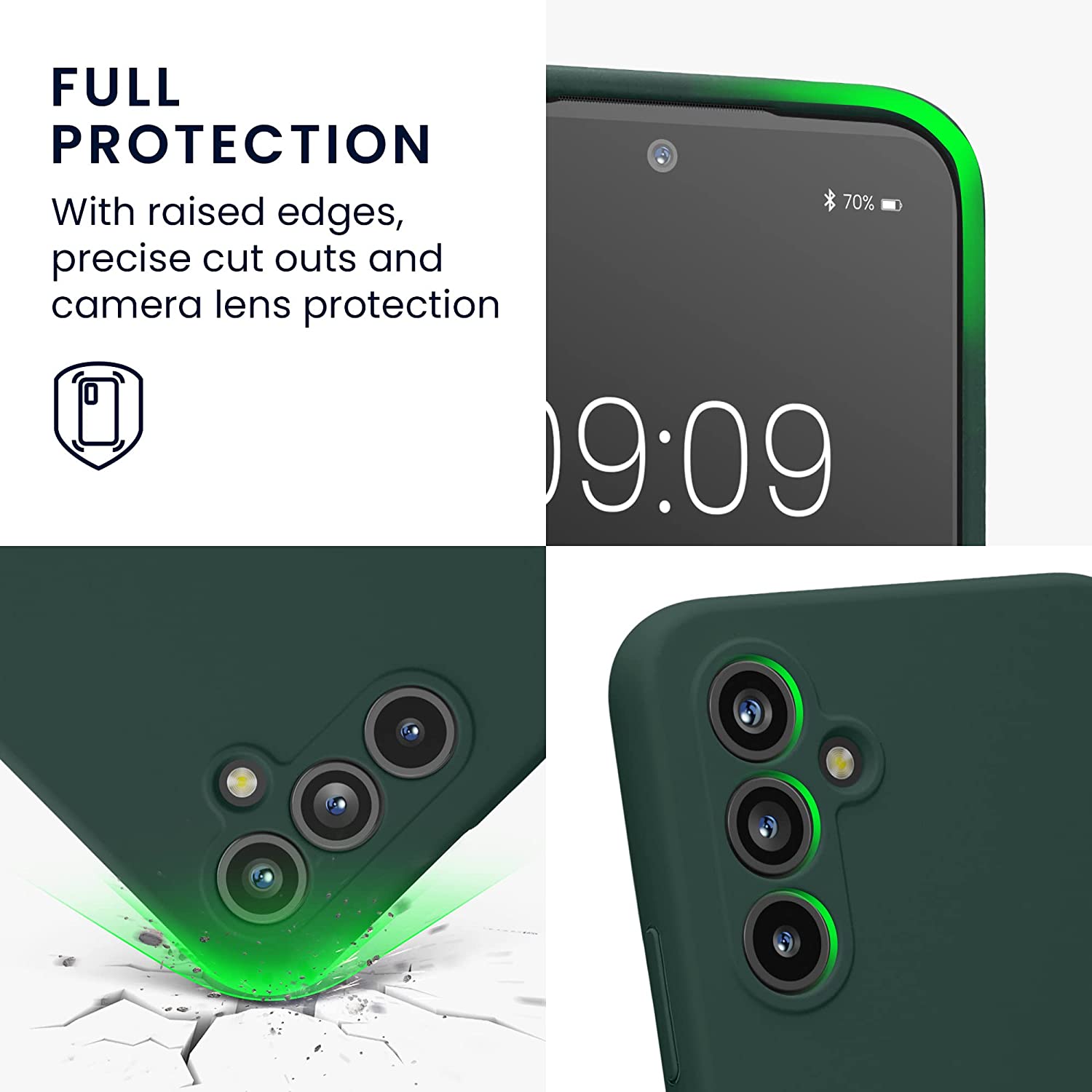 KW Samsung Galaxy A54 5G Θήκη Σιλικόνης Rubberized TPU - Moss Green - 60795.169
