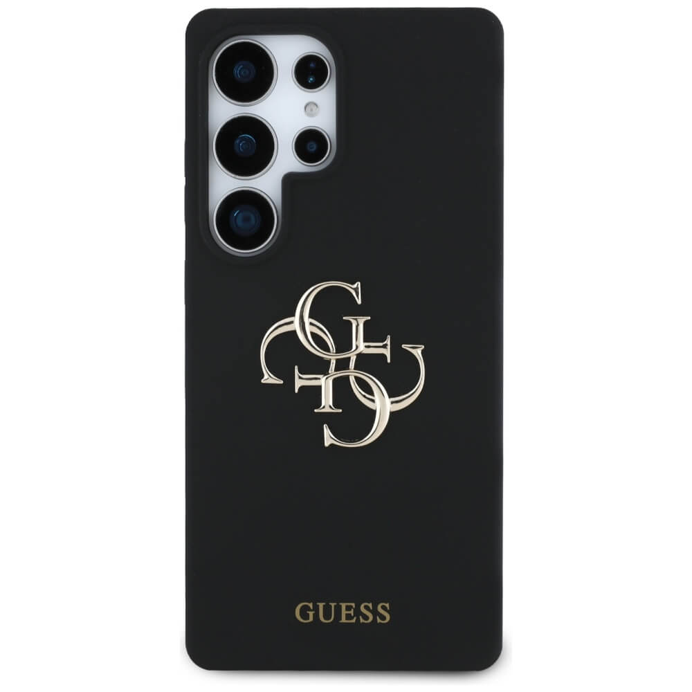 Guess Samsung Galaxy S25 Ultra Silicone Big 4G Logo Bottom Script Θήκη Σιλικόνης - Black - GUHCS25LS4SMDK