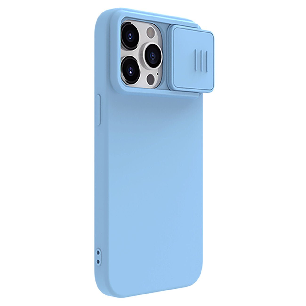 Nillkin iPhone 15 Pro CamShield Silky Θήκη Σιλικόνης με Κάλυμμα για την Κάμερα - Blue