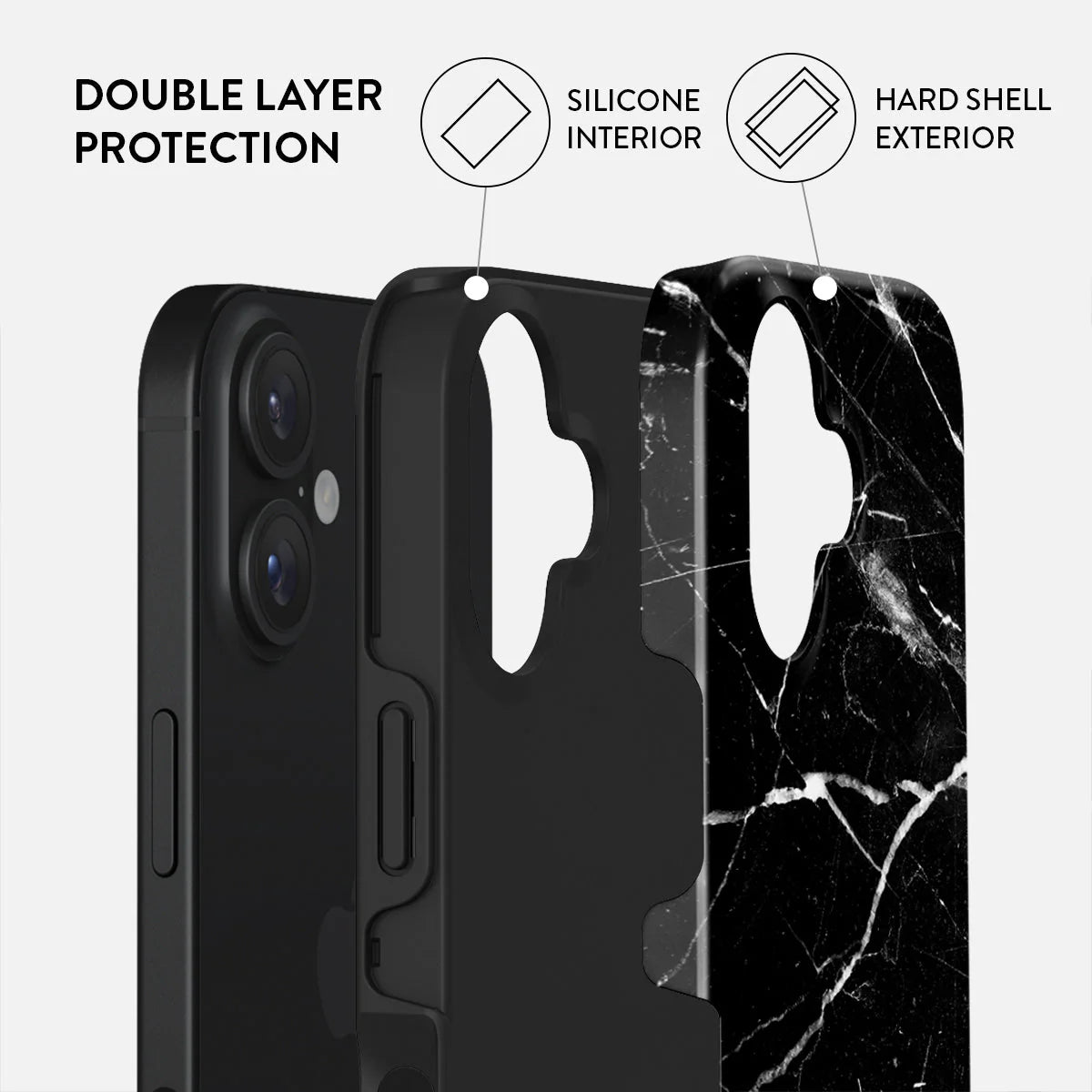 Burga iPhone 16 Fashion Tough MagSafe Σκληρή Θήκη με MagSafe - Noir Origin