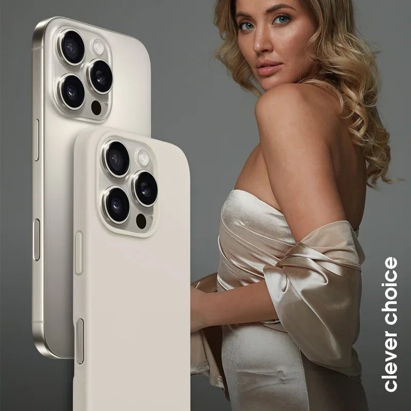 Crong iPhone 16 Pro Color Cover Magnetic - Θήκη Σιλικόνης με MagSafe - Stone Beige