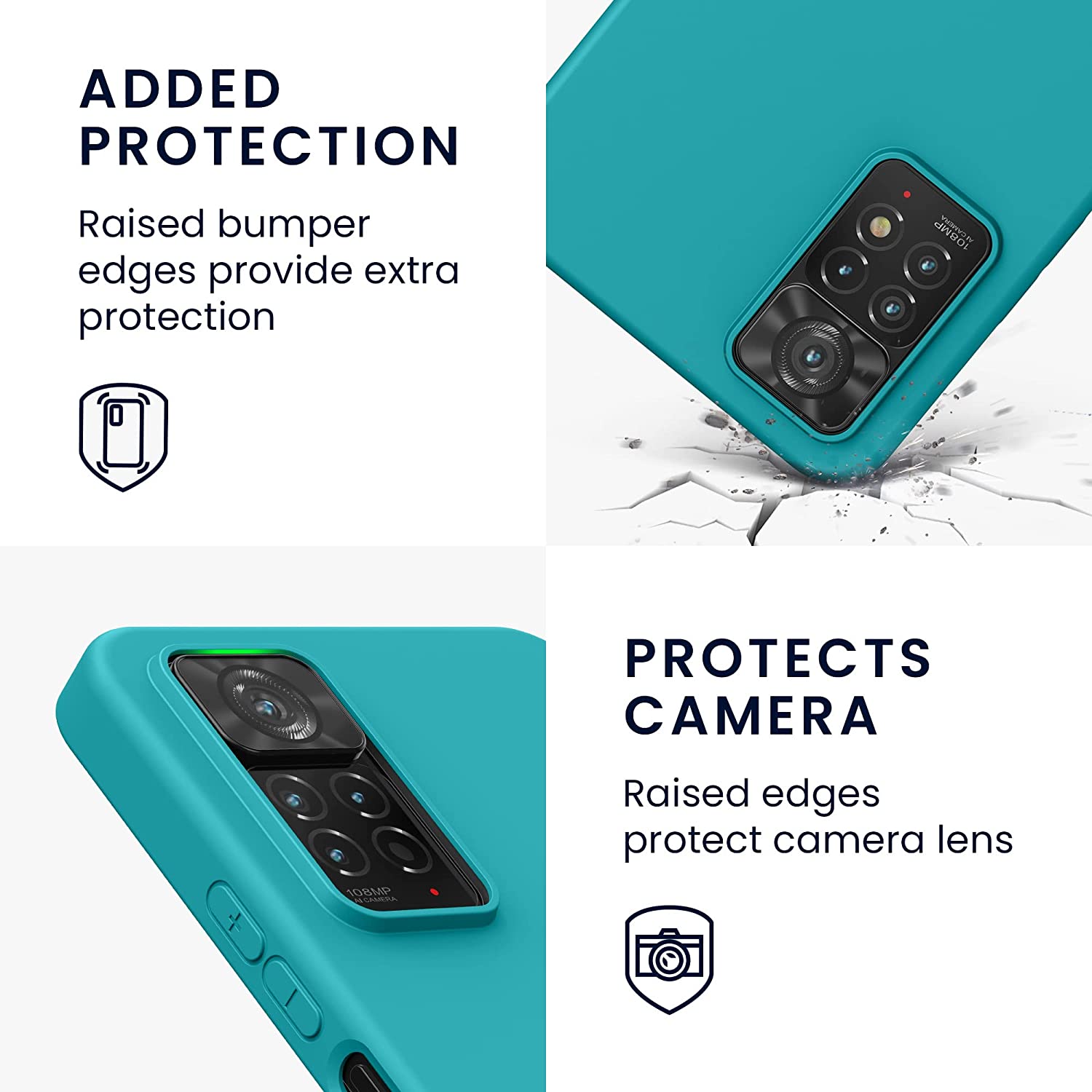 KW Xiaomi Redmi Note 11 Pro / Note 11 Pro 5G Θήκη Σιλικόνης TPU - Matte Petrol - 57369.57