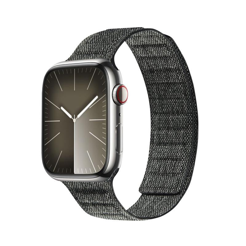 Crong Λουράκι Apple Watch 4/5/6/7/8/9/10/11 - SE (1/2/3) - ULTRA (1/2/3) - 44/45/46/49mm από Νάιλον - Melange - Black Melange