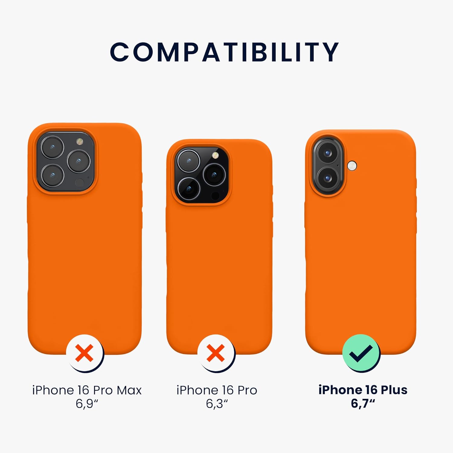 KW iPhone 16 Plus Θήκη Σιλικόνης Rubberized TPU - Fruity Orange