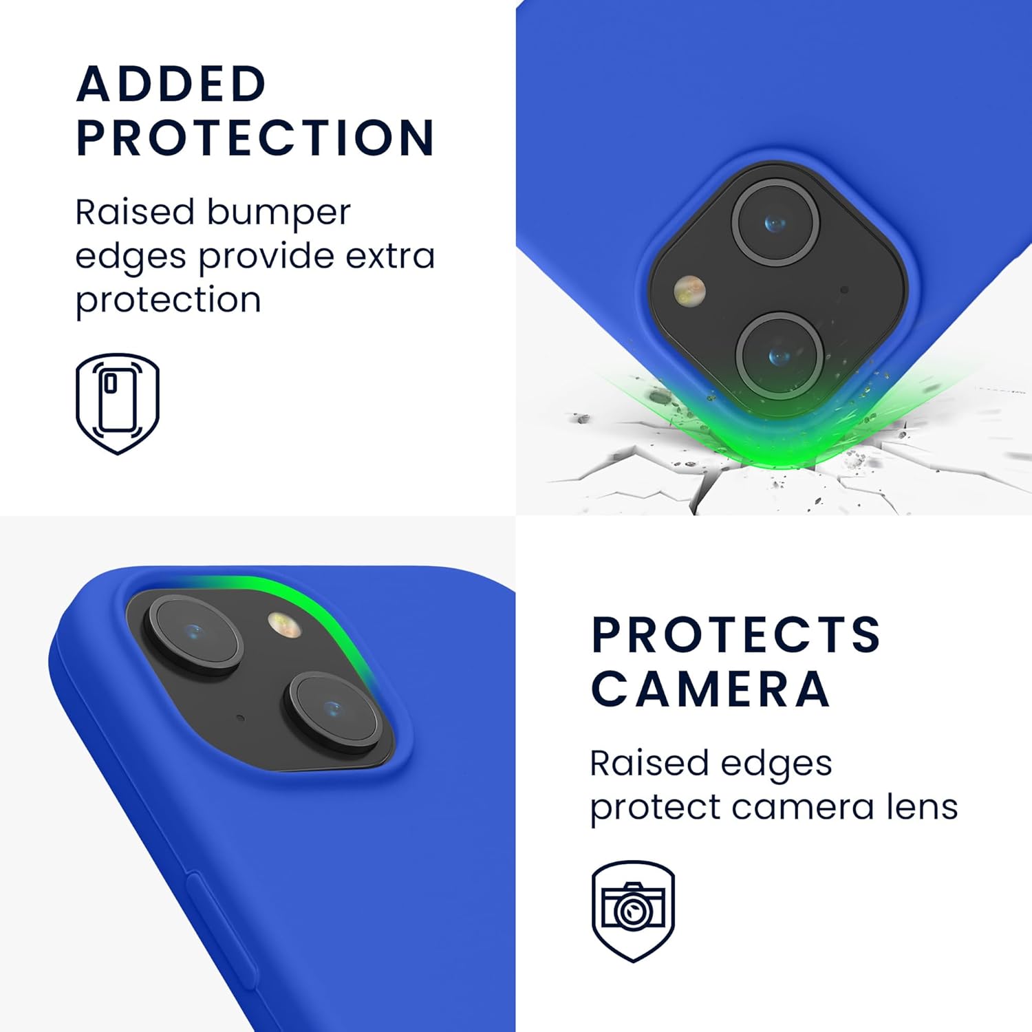 KW iPhone 15 Θήκη Σιλικόνης Rubberized TPU - Baltic Blue